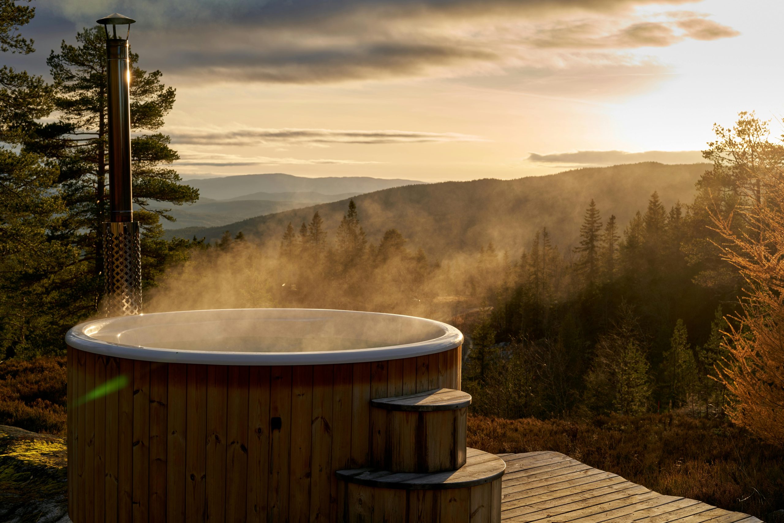 hot tub steaming